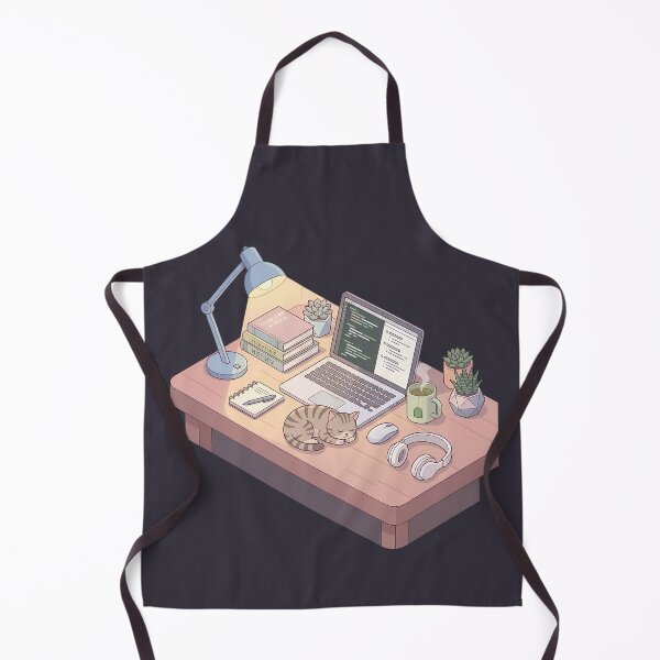 Item preview, Cozy Isometric Lo-Fi Dorm Desk Late Night Study Setup designed and sold by DripCultureLab.