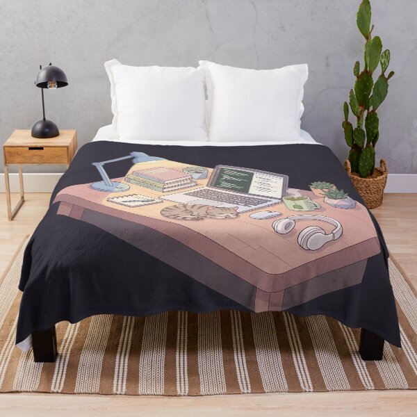 Item preview, Cozy Isometric Lo-Fi Dorm Desk Late Night Study Setup designed and sold by DripCultureLab.