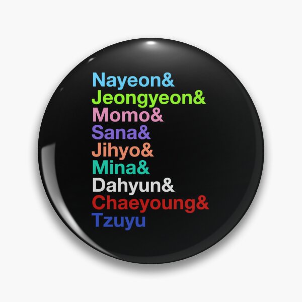 Artikelvorschau, Nayeon Jeongyeon Momo Sana Jihyo Mina Dahyun Chaeyoung Tzuyu Zweimal Namen (Farbversion) entworfen und verkauft von PerditaLu.