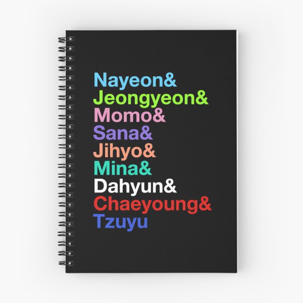 Item preview, Nayeon Jeongyeon Momo Sana Jihyo Mina Dahyun Chaeyoung Tzuyu Twices Names (Colors Ver.) designed and sold by PerditaLu.
