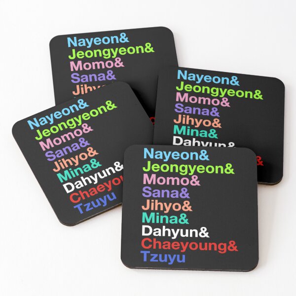 Item preview, Nayeon Jeongyeon Momo Sana Jihyo Mina Dahyun Chaeyoung Tzuyu Twices Names (Colors Ver.) designed and sold by PerditaLu.
