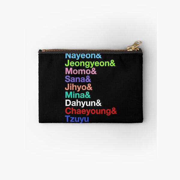 Item preview, Nayeon Jeongyeon Momo Sana Jihyo Mina Dahyun Chaeyoung Tzuyu Twices Names (Colors Ver.) designed and sold by PerditaLu.