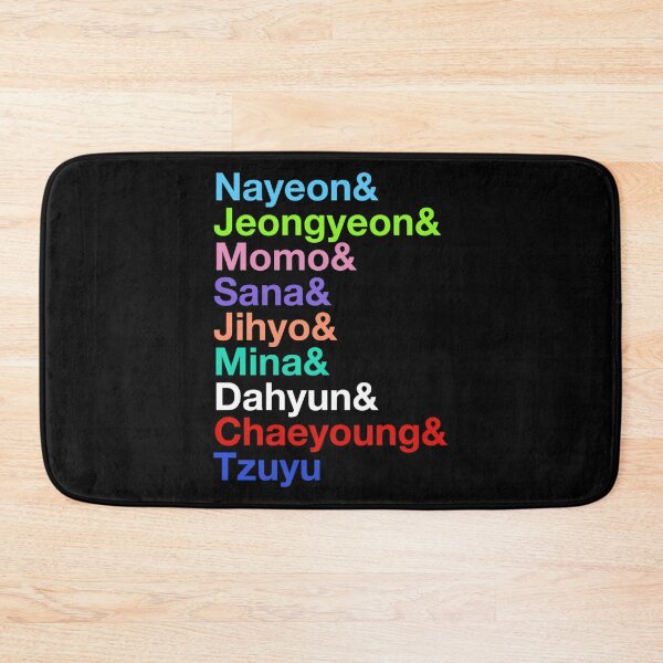 Item preview, Nayeon Jeongyeon Momo Sana Jihyo Mina Dahyun Chaeyoung Tzuyu Twices Names (Colors Ver.) designed and sold by PerditaLu.