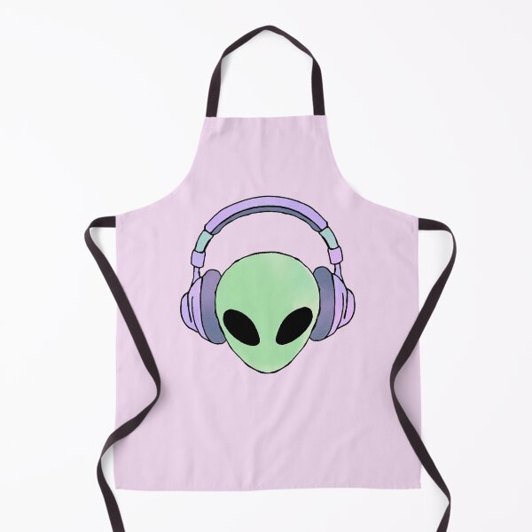 Item preview, Cute Alien Wearing Headphones Music Lover designed and sold by jianina-alondra.