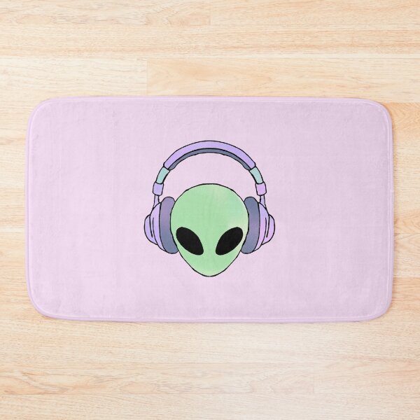 Item preview, Cute Alien Wearing Headphones Music Lover designed and sold by jianina-alondra.