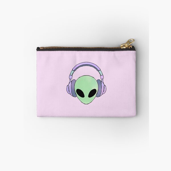 Item preview, Cute Alien Wearing Headphones Music Lover designed and sold by jianina-alondra.