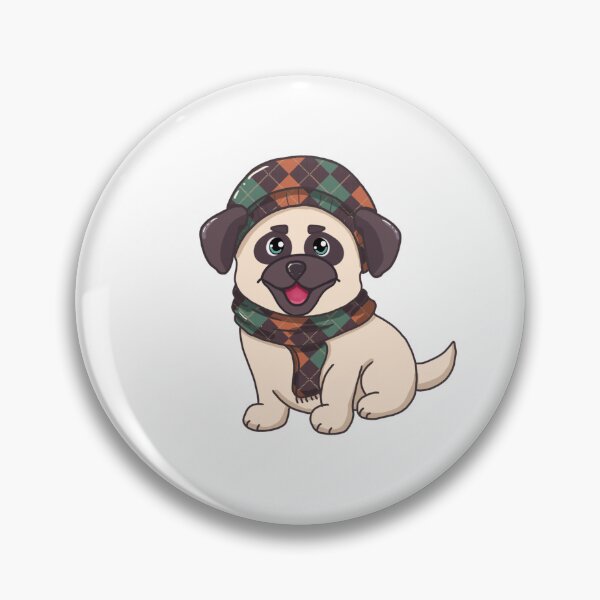 Item preview, Cute Pug wearing Autumn Hat  designed and sold by Hello-Cuties.