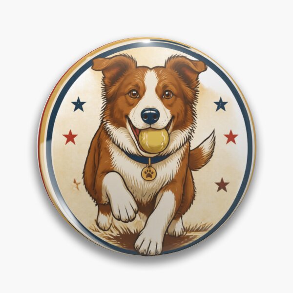Item preview, Hundeclub Ball-Badge designed and sold by Paw-and-Purr.