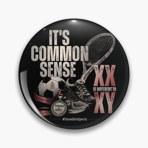 Item preview, It's Common Sense XX is Different to XY Save Girls Sports Collage designed and sold by PROPera-design.