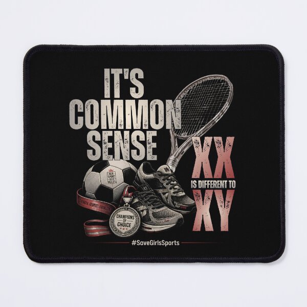 Item preview, It's Common Sense XX is Different to XY Save Girls Sports Collage designed and sold by PROPera-design.