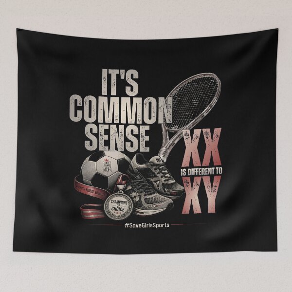 Item preview, It's Common Sense XX is Different to XY Save Girls Sports Collage designed and sold by PROPera-design.