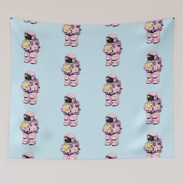 Item preview, Cute Pink Astronaut Holding Yellow Star designed and sold by jianina-alondra.