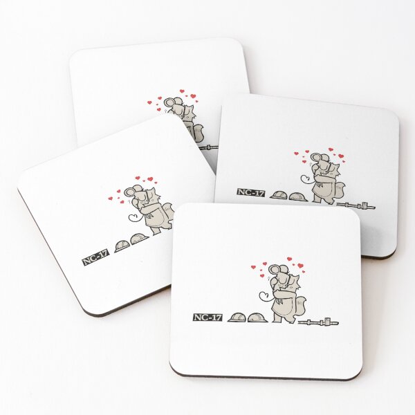 Item preview, Nc 17 Hard Hats Mouse Cat Hugging designed and sold by onlytiggokk.