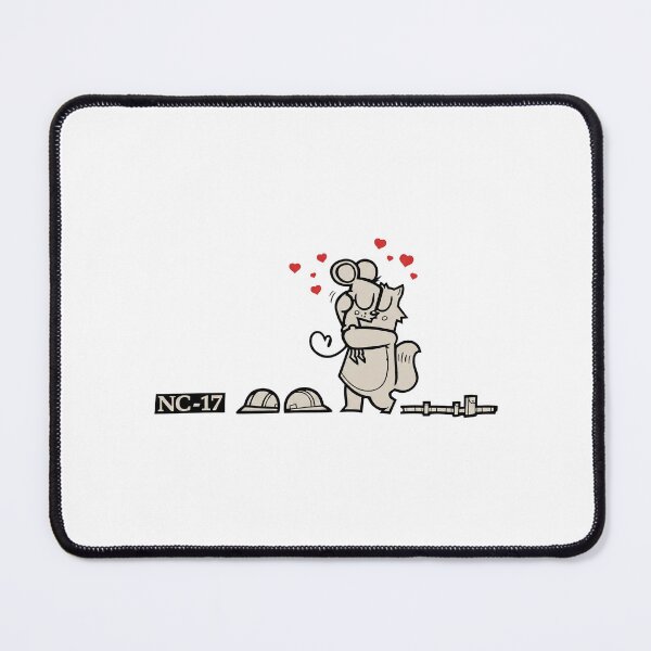 Item preview, Nc 17 Hard Hats Mouse Cat Hugging designed and sold by onlytiggokk.