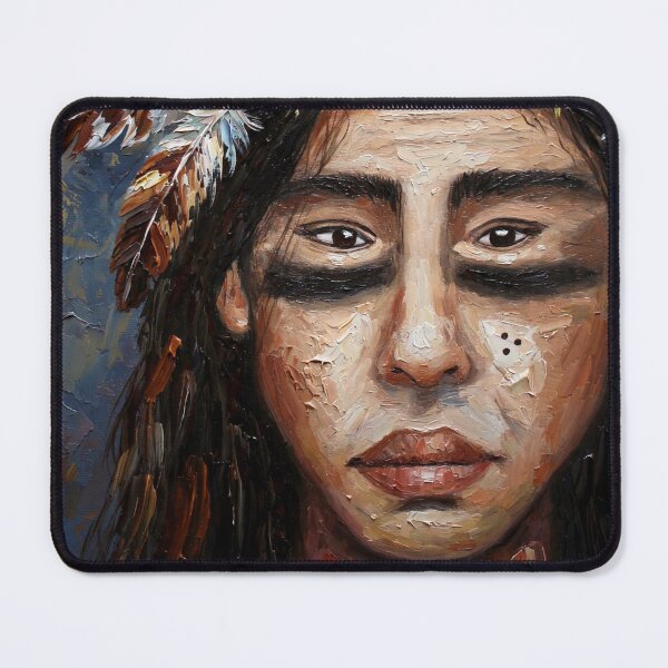 Item preview, Tribal Queen Spirit - Earth Warrior Feather Headdress Art designed and sold by MAISON SYLVIE.