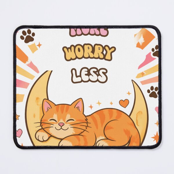 Item preview, Schnurren statt Sorgen Mondkatze designed and sold by Paw-and-Purr.