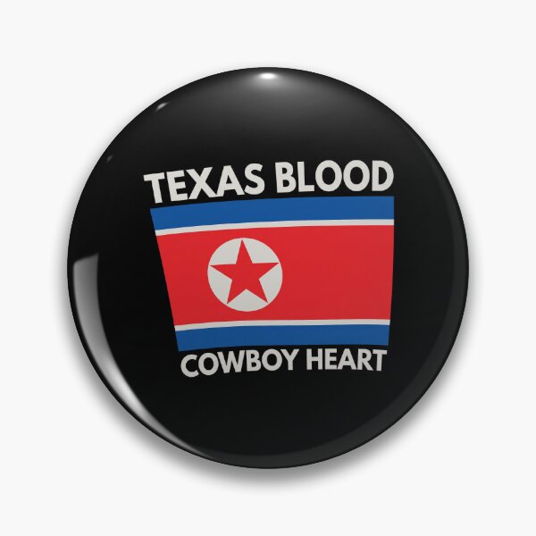 Item preview, Texas Blood Cowboy Heart North Korean Flag designed and sold by onlytiggokk.