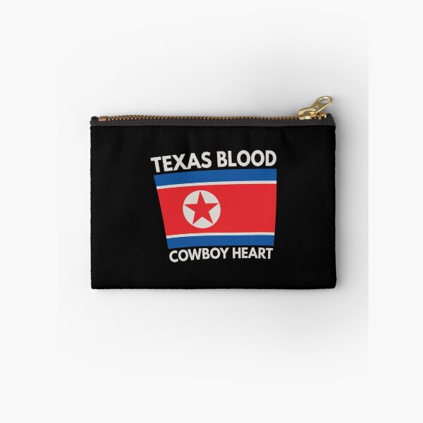 Item preview, Texas Blood Cowboy Heart North Korean Flag designed and sold by onlytiggokk.