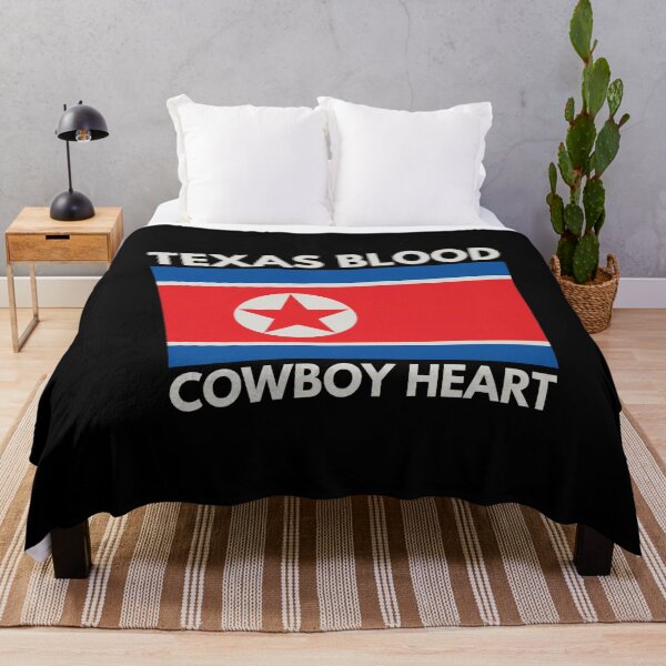 Item preview, Texas Blood Cowboy Heart North Korean Flag designed and sold by onlytiggokk.