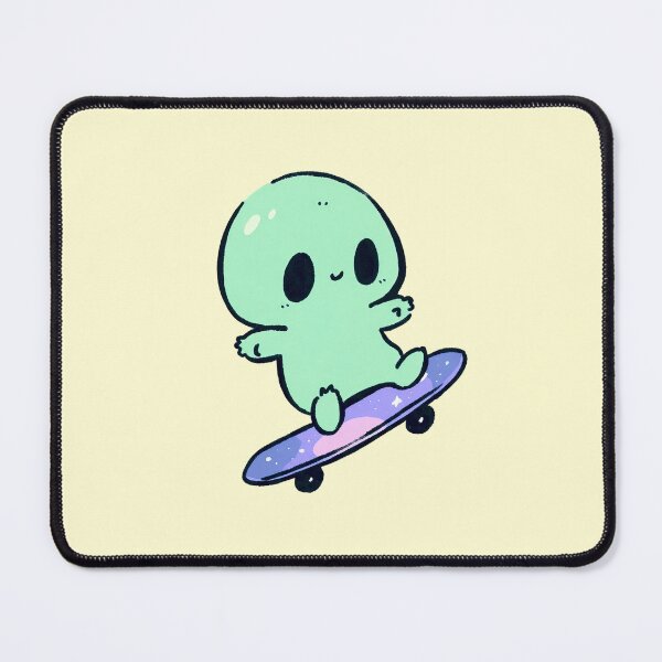 Item preview, Cute Kawaii Alien Riding a Skateboard designed and sold by jianina-alondra.