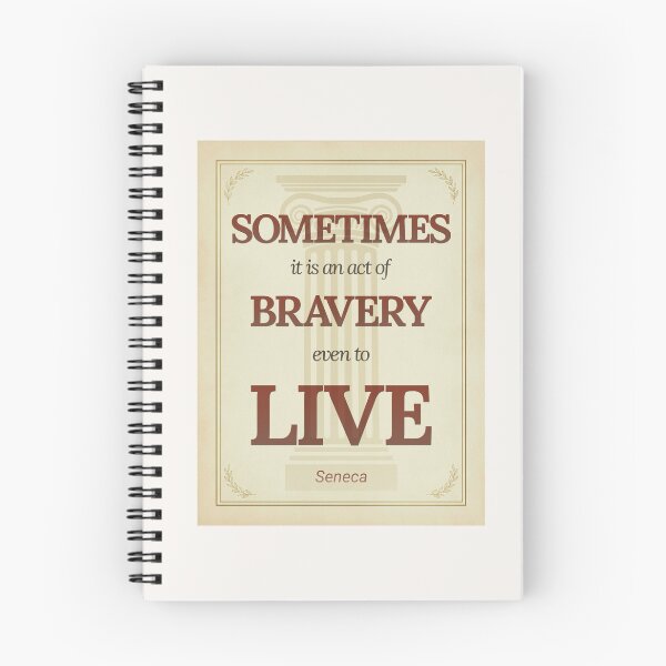 Item preview, Sometimes It Is an Act of Bravery Even to Live - Seneca - Elegant Script Stoic Quote - Roman Red Version designed and sold by Stoic Core.