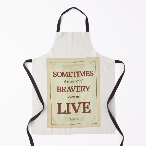 Item preview, Sometimes It Is an Act of Bravery Even to Live - Seneca - Elegant Script Stoic Quote - Roman Red Version designed and sold by Stoic Core.