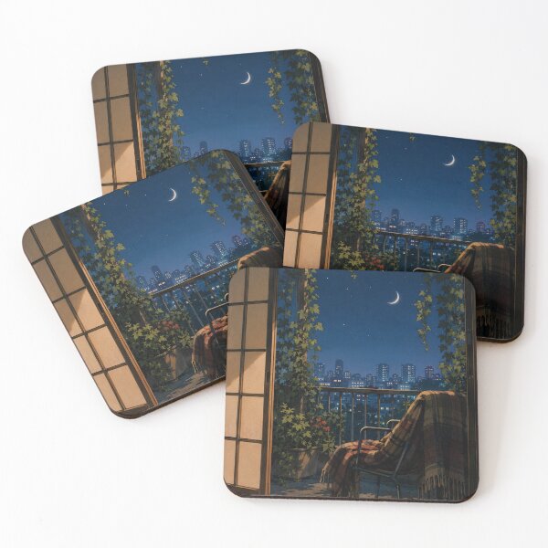 Item preview, Lofi Vibes: Starlit Balcony designed and sold by bapupa.