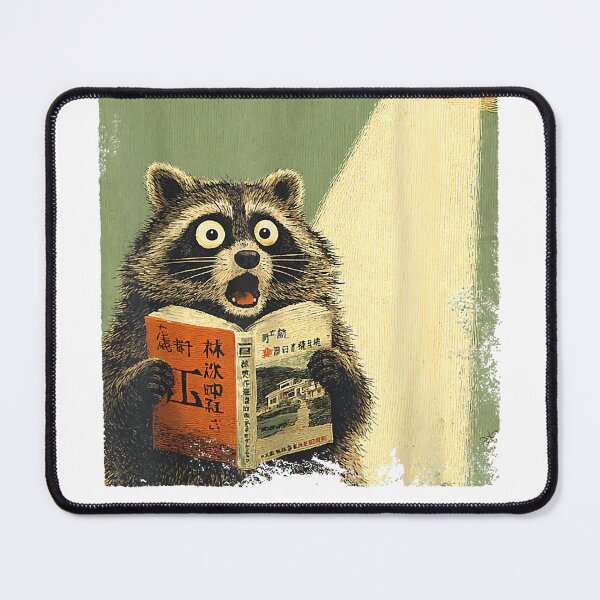 Item preview, Funny Vintage Meme Raccoon Read Book UFO Men Boy Kid designed and sold by IvanZimmerman.