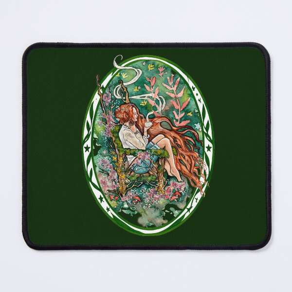 Item preview, Forest Witch Tea Time, Cozy Cottagecore and Fantasy Botanical Art designed and sold by esmavart.