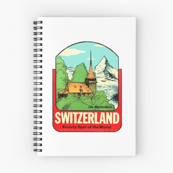 Artikelvorschau, Schweiz Matterhorn Vintage-Reiseaufkleber entworfen und verkauft von shopbyjnb.