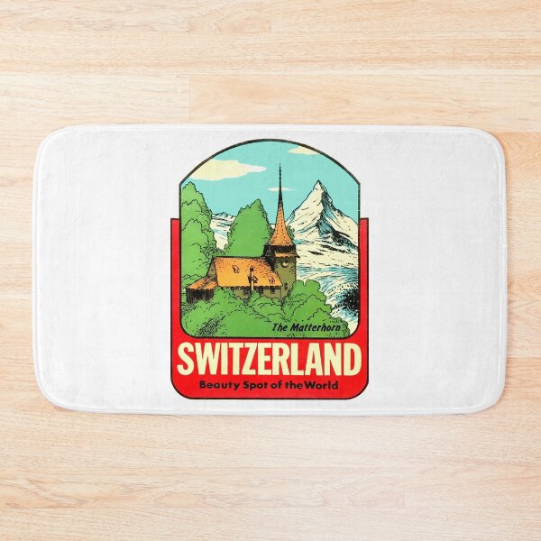 Item preview, Switzerland The Matterhorn Vintage Travel Decal designed and sold by shopbyjnb.