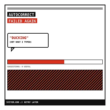 Artwork thumbnail, Autocorrect Failed Again Sticker by PlusScanner