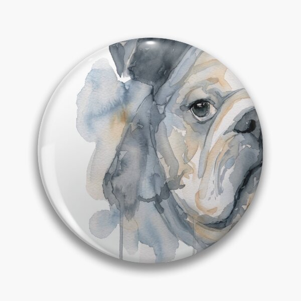 Item preview, Bulldog Half Face, Grey Blue and Tan designed and sold by caracatita75.