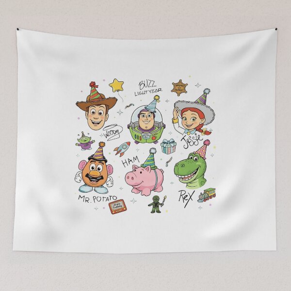 Item preview, Colorful Toy Story Characters Birthday Party Artwork designed and sold by CandaceHe67596.