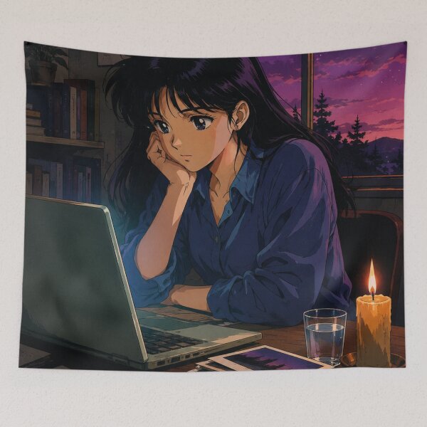 Artikelvorschau, Lofi-Vibes: Dämmerungsstudium entworfen und verkauft von bapupa.