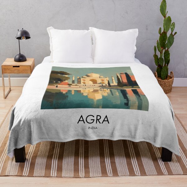 Item preview, Agra Taj Mahal, Painterly Travel Art designed and sold by MarkedArtPrints.