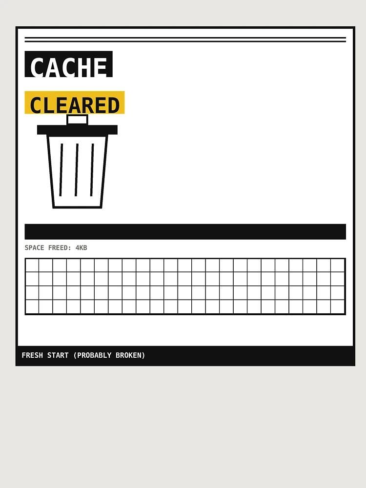 Thumbnail 6 of 6, Premium Oversized Sweatshirt, Cache Cleared Fresh Start Sticker designed and sold by PlusScanner.
