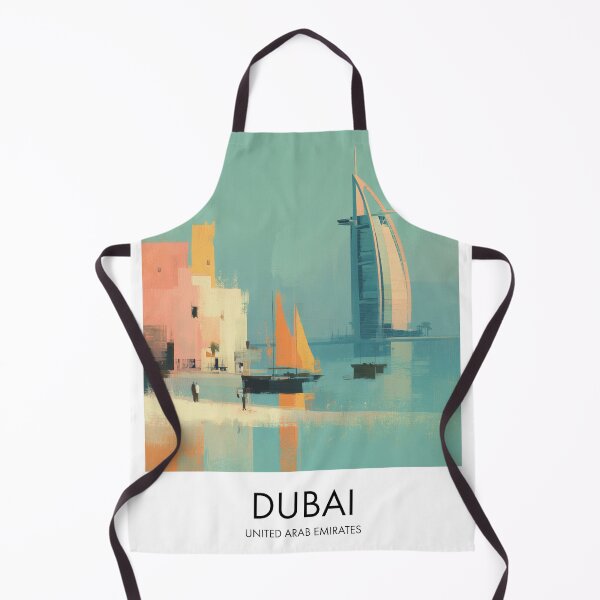 Item preview, Dubai Burj Al Arab, Painterly Travel Art designed and sold by MarkedArtPrints.