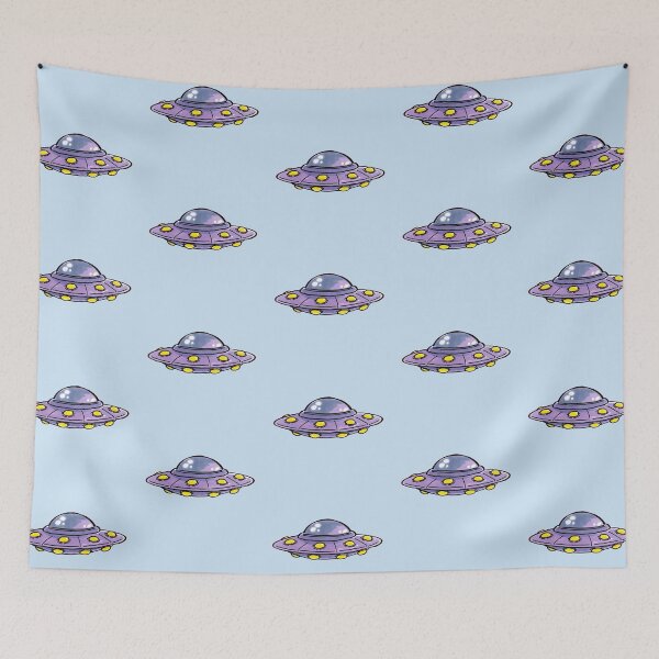 Item preview, Cute Purple UFO Spaceship Illustration designed and sold by jianina-alondra.