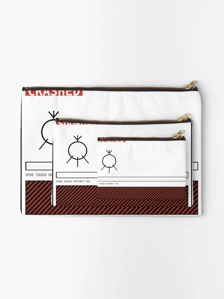 Thumbnail 2 of 4, Zipper Pouch, App Has Crashed Bug Sticker designed and sold by PlusScanner.