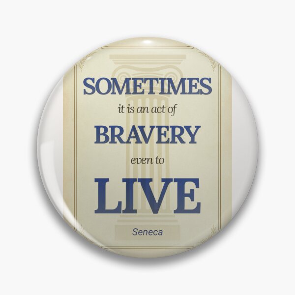 Item preview, Sometimes It Is an Act of Bravery Even to Live - Seneca - Elegant Script Stoic Quote - Egyptian Blue Version designed and sold by Stoic Core.