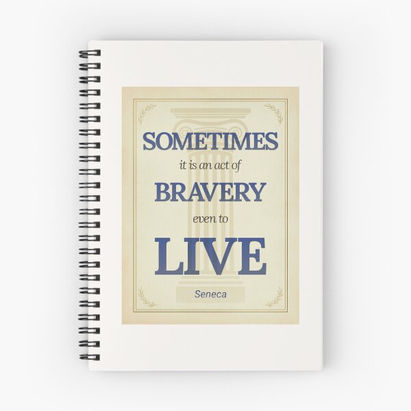 Item preview, Sometimes It Is an Act of Bravery Even to Live - Seneca - Elegant Script Stoic Quote - Egyptian Blue Version designed and sold by Stoic Core.