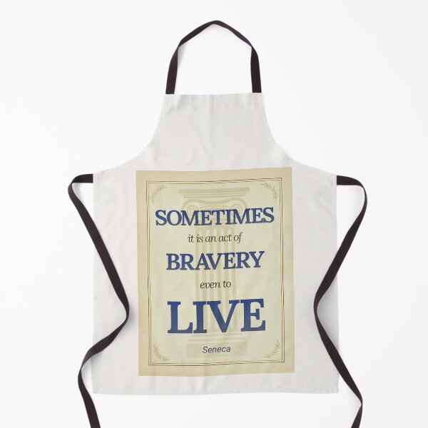 Item preview, Sometimes It Is an Act of Bravery Even to Live - Seneca - Elegant Script Stoic Quote - Egyptian Blue Version designed and sold by Stoic Core.