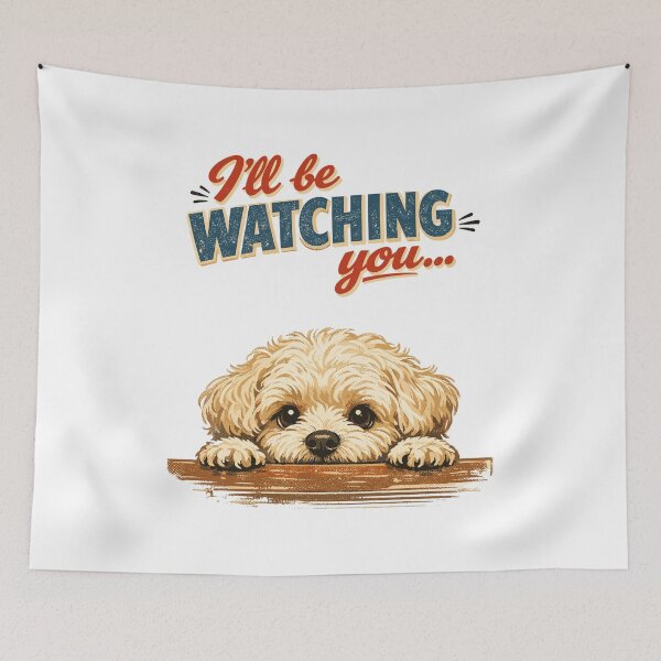 Item preview, Maltipoo Retro Design - I'll be watching you designed and sold by Pineapple-Tree.