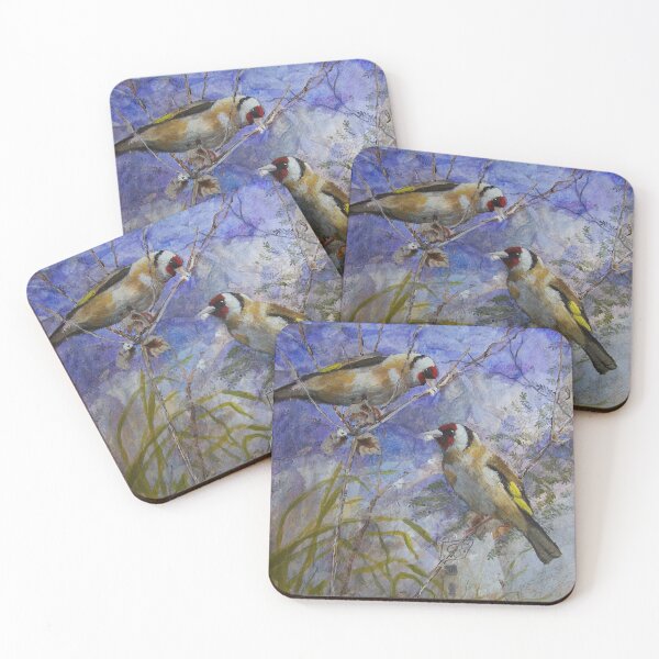 Item preview, Goldfinches gathering nesting materials designed and sold by Kathryn Green.
