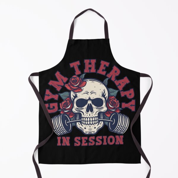 Item preview, Gym Therapy In Session - Edgy Skull & Barbell Workout designed and sold by Shopeon Designs.