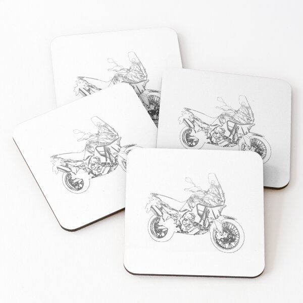 Item preview, Adventure Touring Motorcycle Pencil Silhouette Sketch designed and sold by Vekonn.