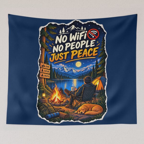 Item preview, No Wifi... No People... Just Peace Camping designed and sold by Pixel Palette.