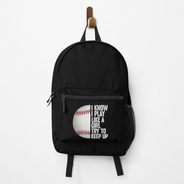 Item preview, I Know I Play Like A Girl Try To Keep Up Baseball Softball designed and sold by A-M-G-Shop.