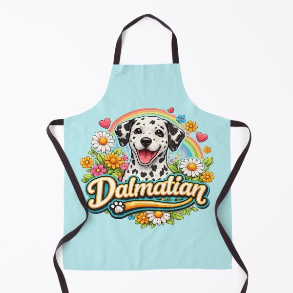 Item preview, Happy Dalmatian with Rainbow and Flowers designed and sold by blankTeeShirt.